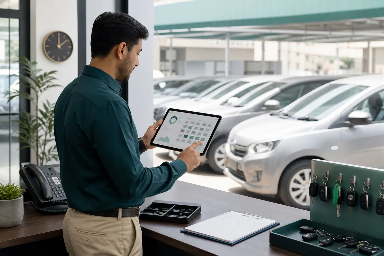 Car Rental Management workflow in use