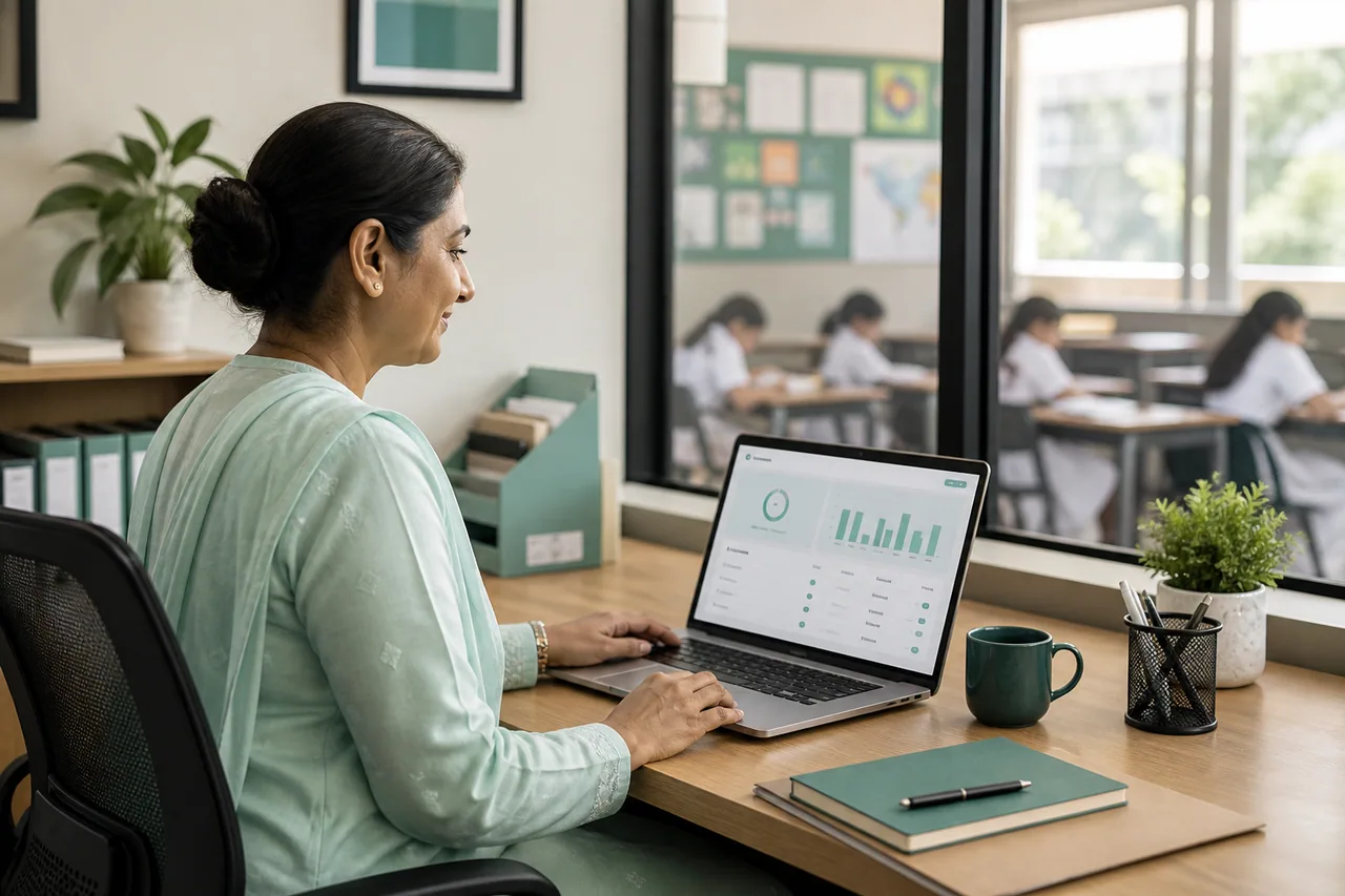 School Management workflow in use